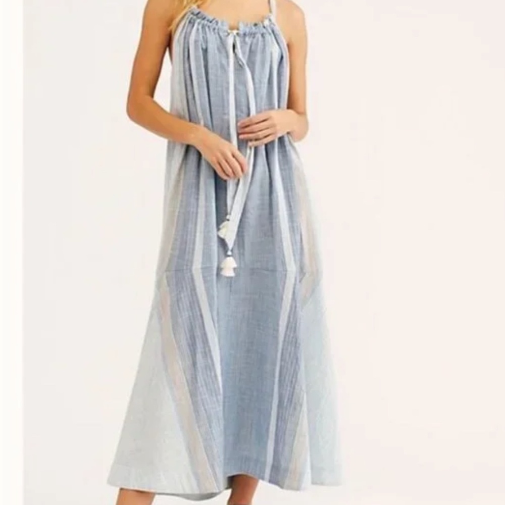 Free People Paradise‎ Striped Sleeveless Maxi Dress XL